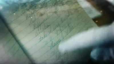  Narrator: Throughout,
 she continually jots
 down the letters “ny, ny.” - Expedition Amelia