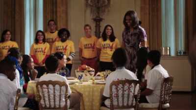 NARRATOR: Today, Michelle Obama
is passing that message on - United States of Animals