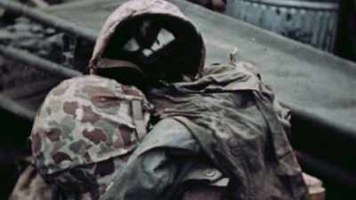 NARRATOR: Under tents
and inside hospital ships, - The Pacific War in Color