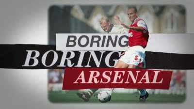 [narrator] Under Wenger,
it was no longer
"Boring, boring Arsenal". - Fever Pitch: The Rise of the Premier League