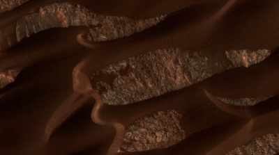 NARRATOR: Using HiRISE data,
we can now show you for the first time - Mars: One Day on the Red Planet