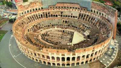 NARRATOR:
Walls in the Colosseum itself, - Lost Treasures of Rome