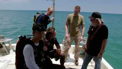 NARRATOR:
Weather permitting, the search
will have to continue tomorrow. - Beyond Oak Island