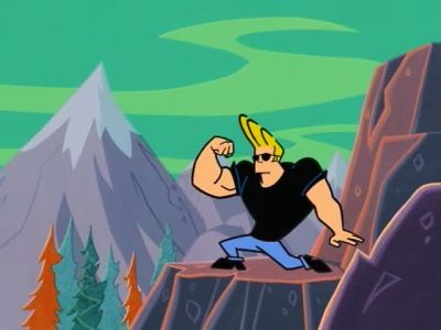 Narrator:What happens when
a moron meets his echo? - Johnny Bravo