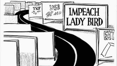 [narrator] When Republicans
try to sink the bill, - First Ladies