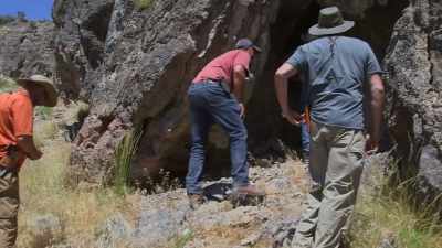 NARRATOR:
While searching for caves - The Curse of Civil War Gold