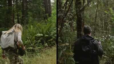 [narrator]  With daylight
 waning, Ronny and Mireya - Expedition Bigfoot
