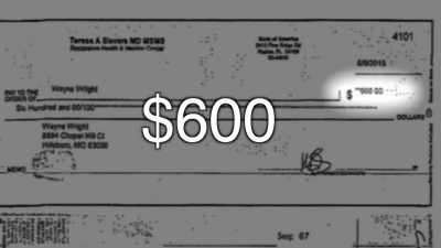 NARRATOR: Wright said
he received a $600 check - Killer Cases