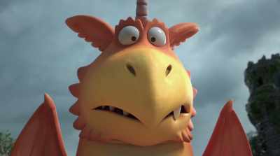 [narrator] ...yelled Gadabout
and waved his trusty sword. - Zog