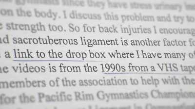Nassar had shared links
to some graphic videos - Athlete A