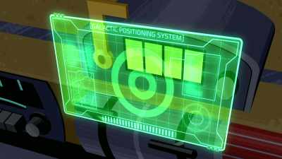 NAVIGATIONAL SYSTEM: That passenger.
There was something familiar about him. - Justice League Action