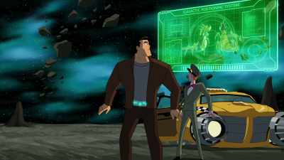 NAVIGATIONAL SYSTEM: The Babajorian is
using strong profanity to express outrage - Justice League Action