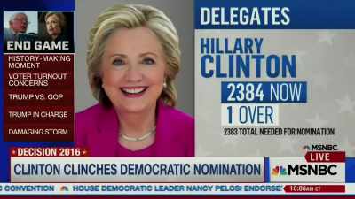 - NBC News is now
declaring Hillary Clinton - The Accidental President