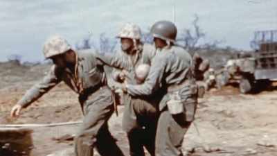 Nearly 10,000 American
wounded have been evacuated. - The Pacific War in Color