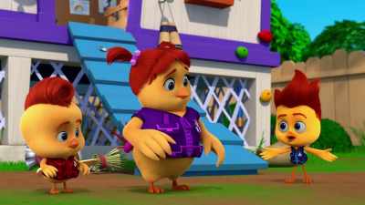 [nervous chuckle]
Whoever took my glasseshas a head start! - The Chicken Squad
