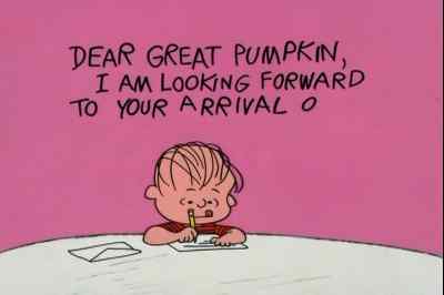 Never jump into a pile of leaves - It's the Great Pumpkin, Charlie Brown