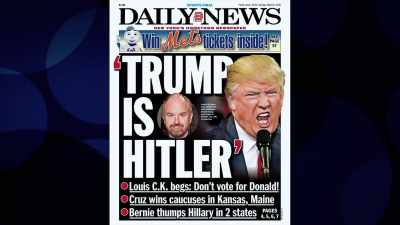 - New York's Daily News
ran this front page - The Plot Against the President