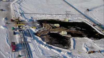 [news anchor] Technicians
at Prudhoe Bay - The New Corporation: The Unfortunately Necessary Sequel