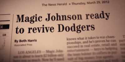 [newscaster 1] Magic Johnson is joining
a new team, the LA Dodgers. - They Call Me Magic