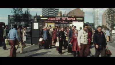 [newscaster 12] The publicity campaign
involves a mobile exhibition - The Ripper
