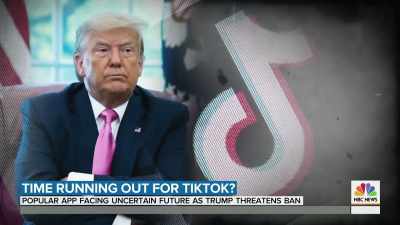 NEWSCASTER: The President
threatened to block - TikTok, Boom.