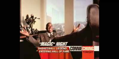 [newscaster] With his playing days
behind him, - They Call Me Magic