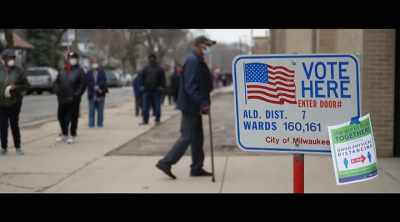 NEWSWOMAN:
In Wisconsin, voters headed - All In: The Fight for Democracy