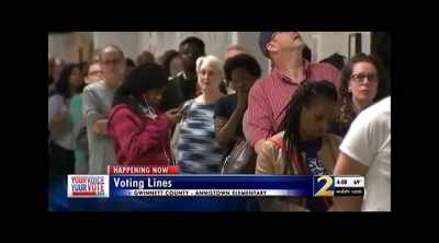 NEWSWOMAN:
Some were here for three hours, - All In: The Fight for Democracy