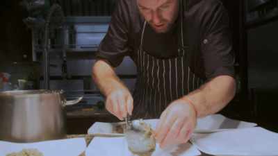 Next course,
five-mushroom risotto - Below Deck Down Under