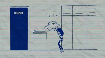 Next, don't use the bathroom
on the second floor, - Diary of a Wimpy Kid