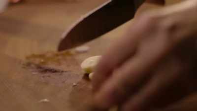Next, I chop some garlic - Nigella: At My Table