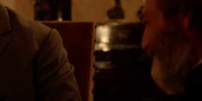 - Next to my heart.
- [Elvira chuckles] - Padre Pio
