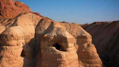 Next to the cave,
where most scrolls are found - Dead Sea Scrolls: The Doomsday Prophecy