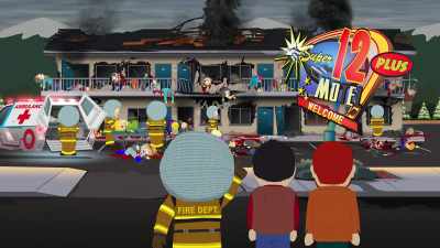 Next thing you know these people
over here started chanting, - South Park: Post COVID: The Return of COVID