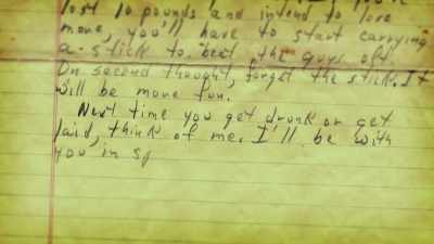 Next time you get drunk
or get laid, think of me. - The Lady and the Dale