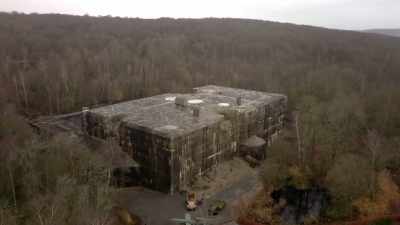 Ney: It backs onto a hill to
protect it from artillery fire, - Secret Nazi Ruins