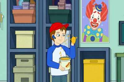 Nice green leaf.
Remember how we hid from that monkey? - The Magic School Bus Rides Again