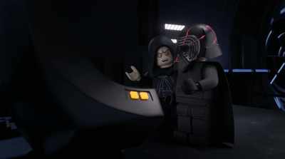 Nice, right? Spins in both directions.
Ooh! Whoo! - LEGO Star Wars Holiday Special