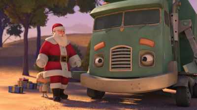 Nice strong arms, sturdy tires, - A Trash Truck Christmas