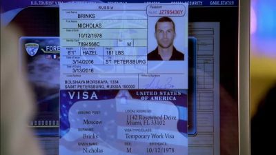 Nicholas Brinks. He just stepped
off a plane from Moscow last week. - CSI: Miami