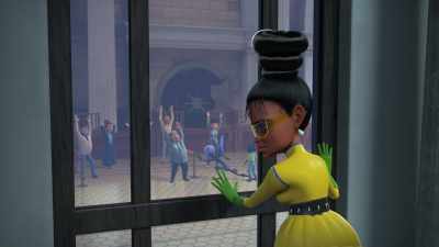 - Nighty-Knight: He hasn't lost
a dark and twisted step. - (grunting) - Megamind vs. the Doom Syndicate