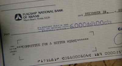 Nine thousand
in cashier's checks - Absence of Malice