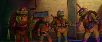 - No bev...?
- We outside... - Teenage Mutant Ninja Turtles: Mutant Mayhem