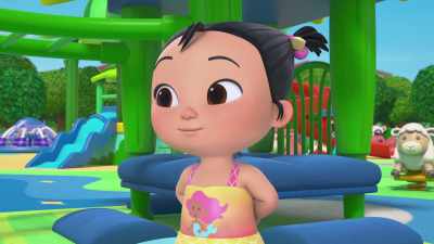 No. But I did get to make a fishy friend. - CoComelon Lane