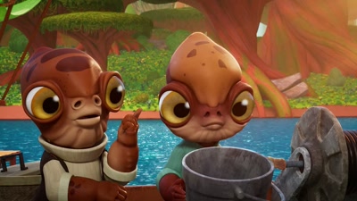 No. But the channelfish
we caught just went missing. - Star Wars: Young Jedi Adventures