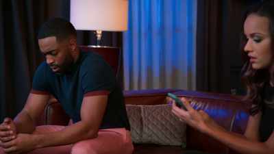 - No, you call her.
- Okay, no, I'll call her. - Tyler Perry's Bruh