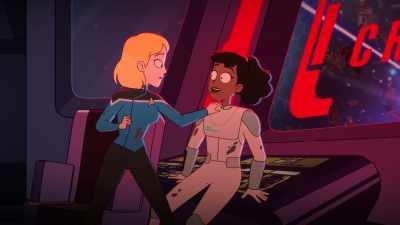 No, someone came in
to wash their hands, - Star Trek: Lower Decks