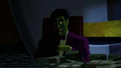 No doubt the Tiresome Twosome
have realized I've returned. - Batman vs  Two Face