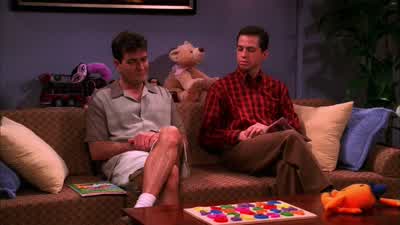 - No. - Good. - Two and a Half Men