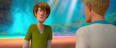 No. He's with
his new "hero" friends. - Scoob!